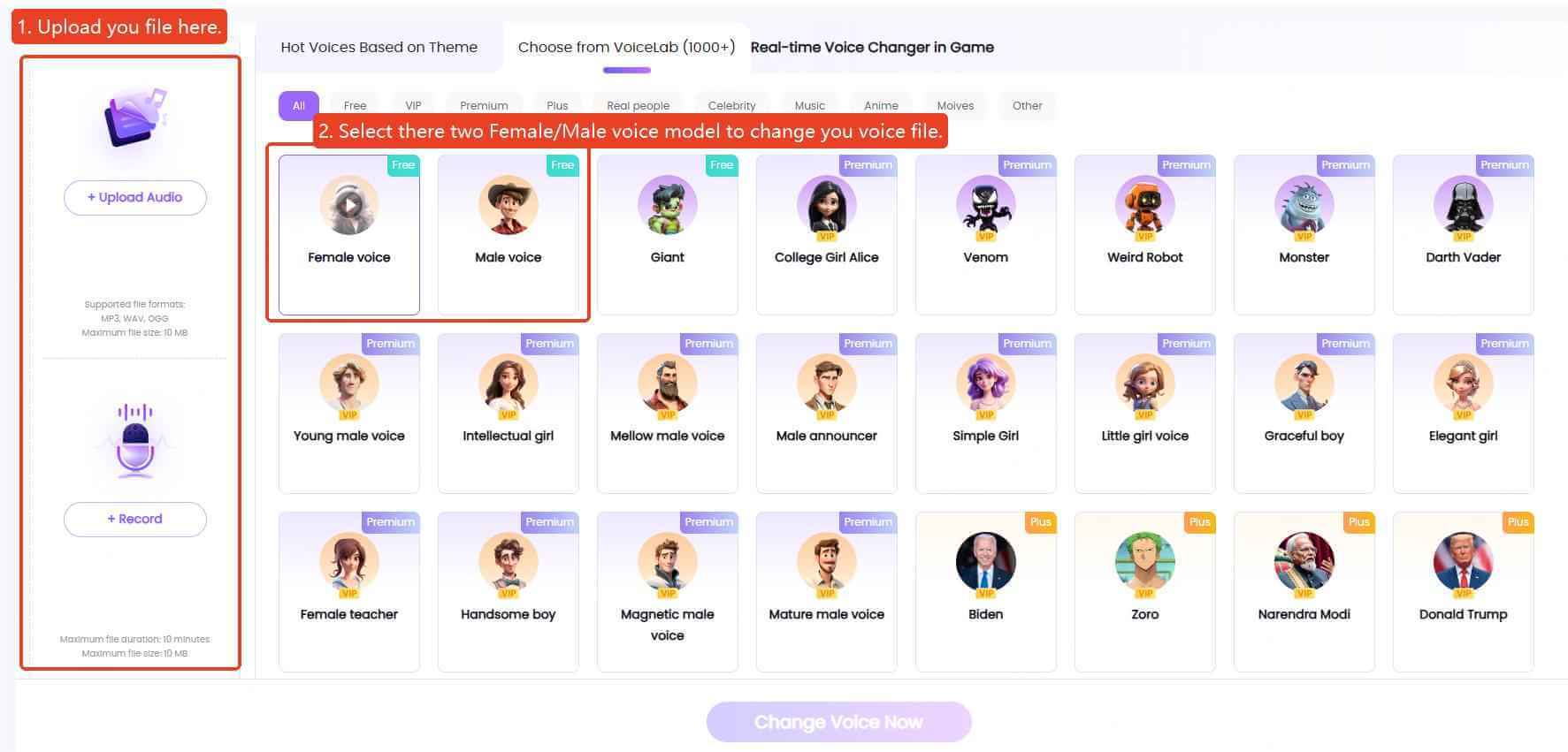 topmediai voice change guide