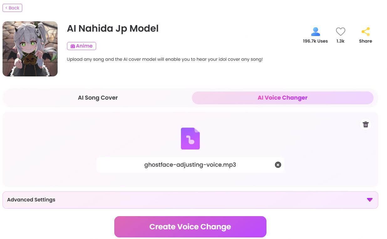 topmediai genshin voice changer 2