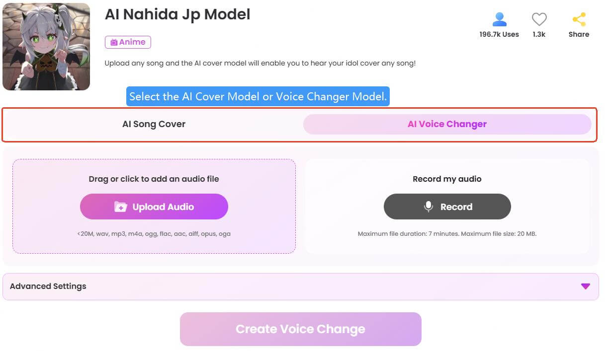 topmediai genshin voice changer