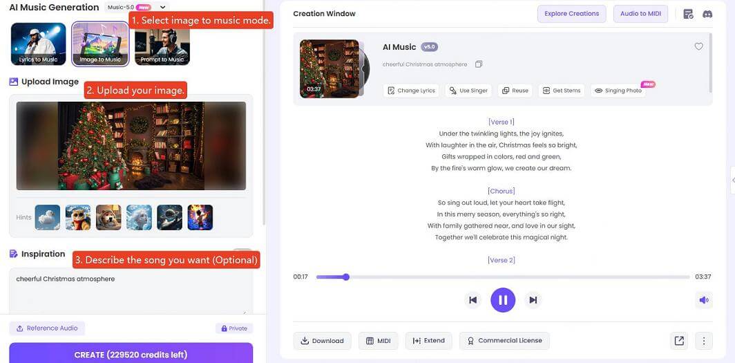 topmediai image to music guide