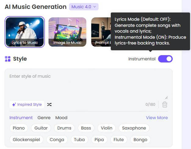 topmediai ai music generator instrument generation model
