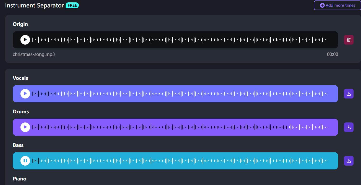 topmediai instrument seperator