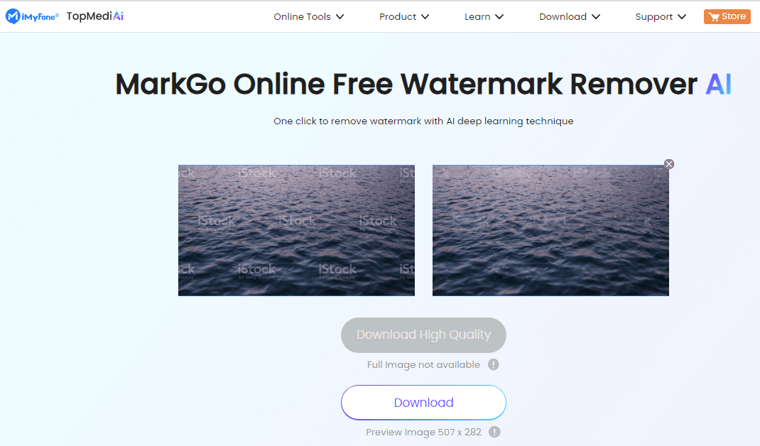 topmediai markgo remove istock watermark-download
