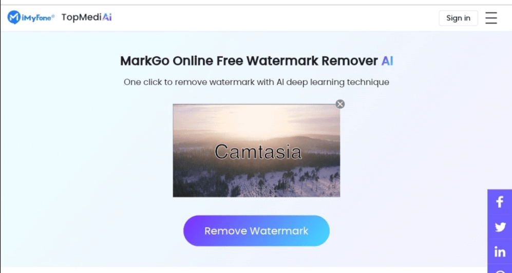 topmediai markgo watermark remover camtasia
