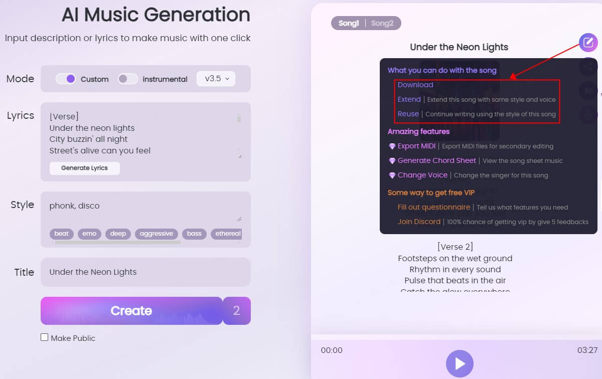 topmediai ai music generator extend