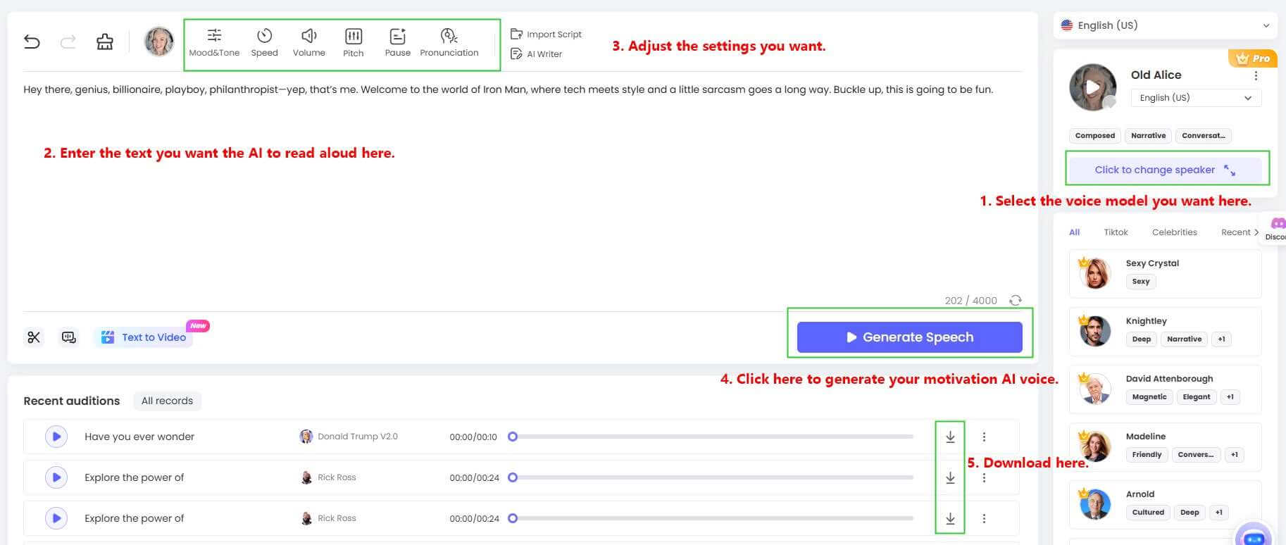 topmediai old alice ai voice