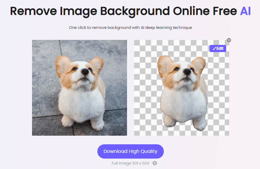 topmediai remove dog image background