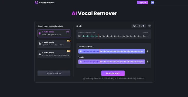 topmediai vocal remover step 3