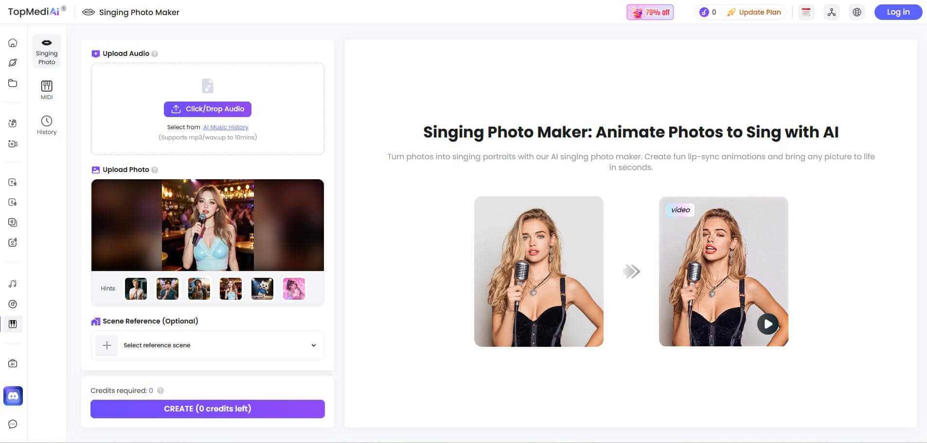 topmediai singing photo maker