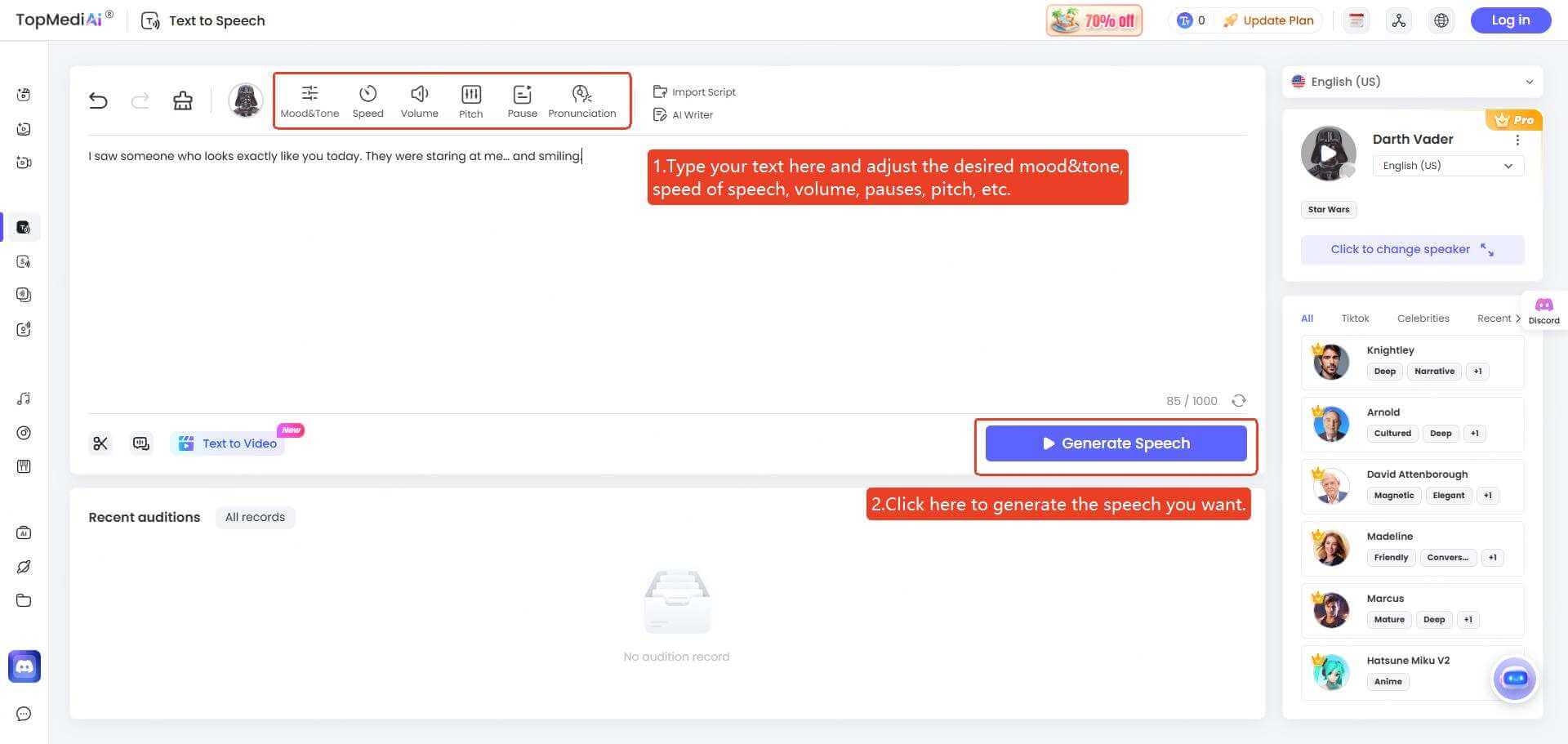 topmediai star war text to speech