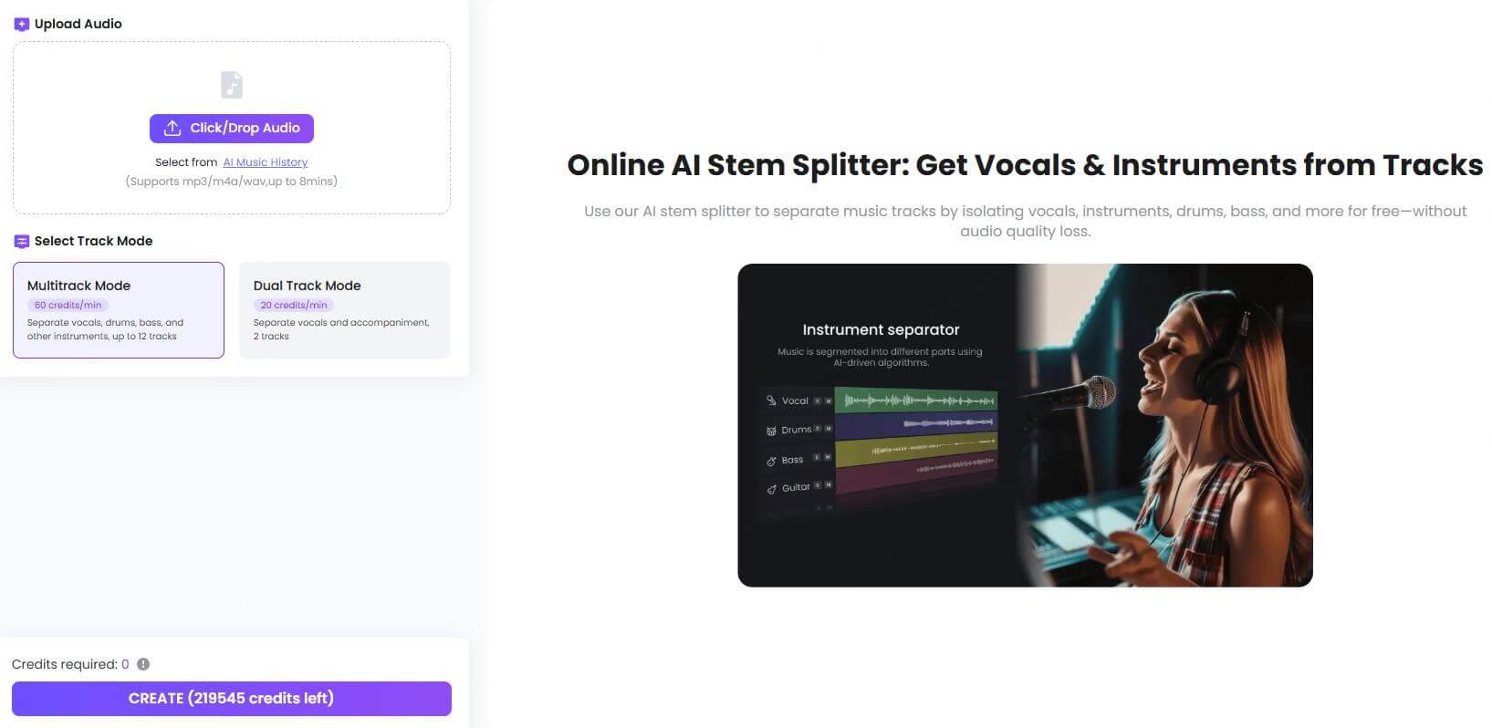 topmediai stem splitter