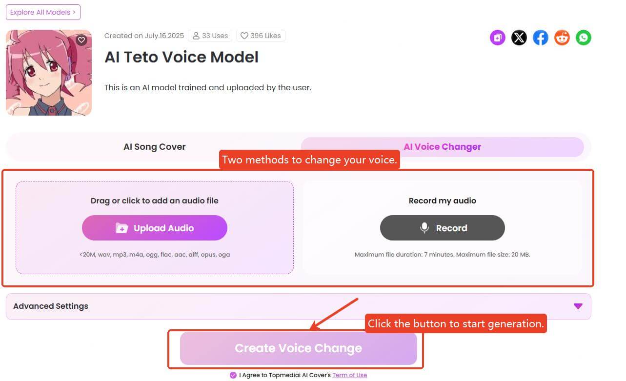 topmediai teto voice changer