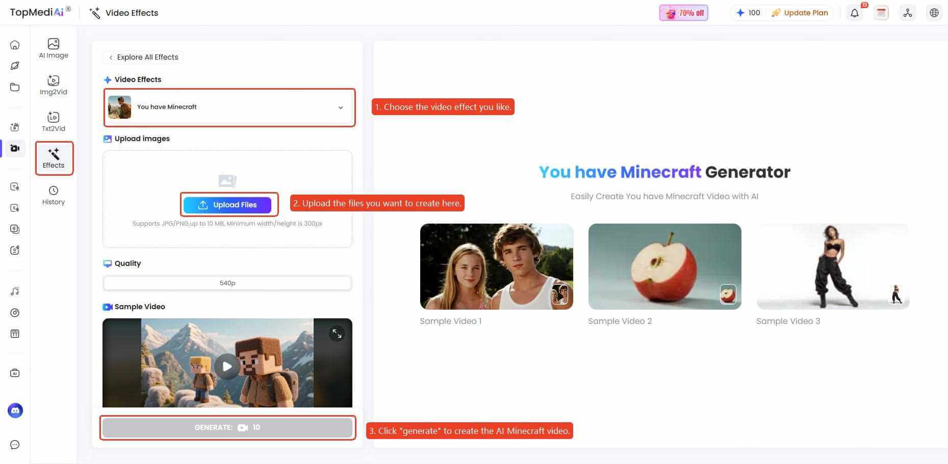 topmediai you have minecraft generator