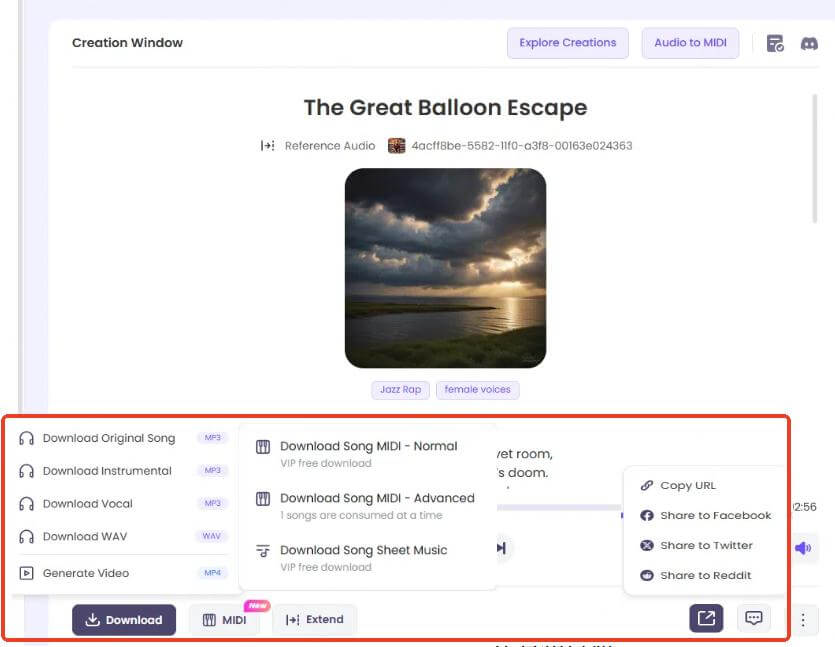 topmediai ai music generator more features