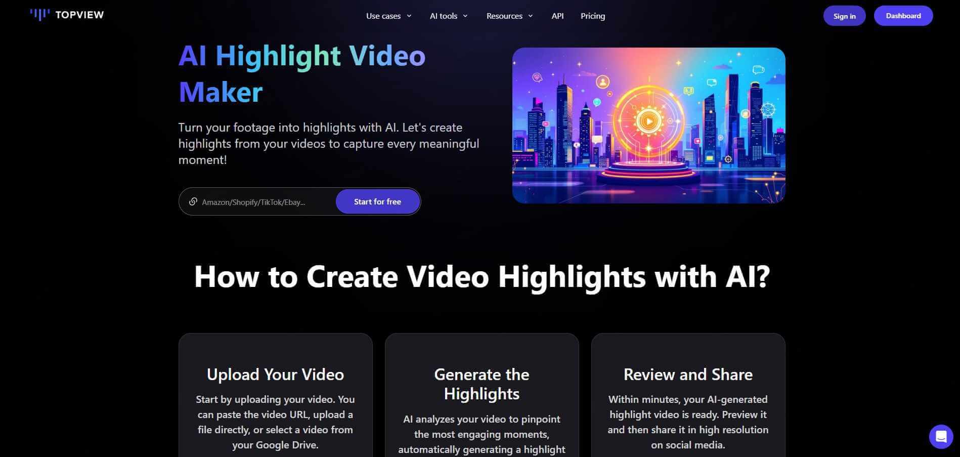 topview.ai sport highlights video maker