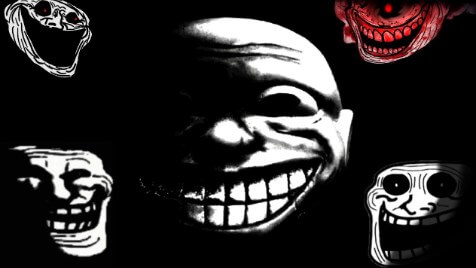 Trollface, dark, scary, unsettling