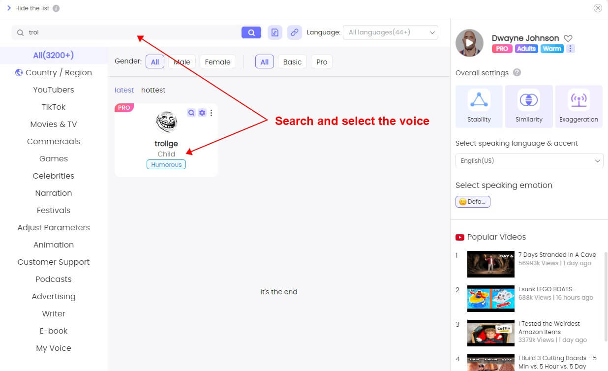 topmediai trollge voice generator