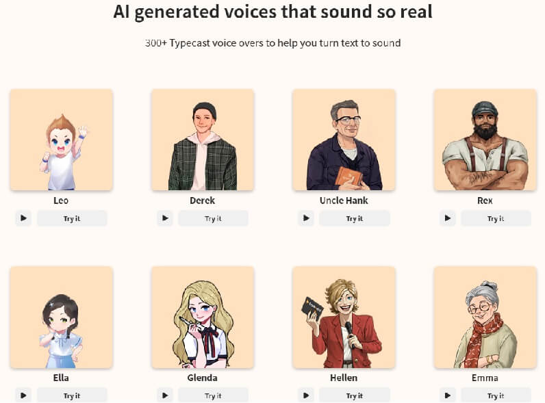 typacast.ai voiceover