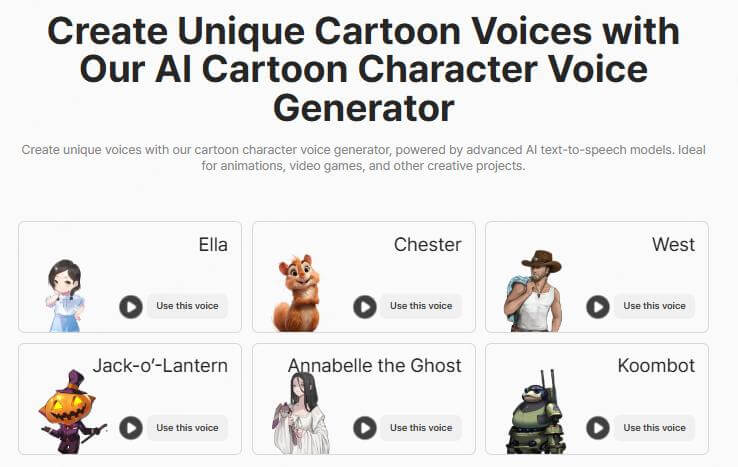 FREE 15ai Character Voice Cloning