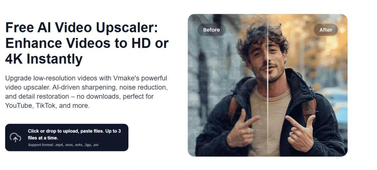 vamke ai video upscaler