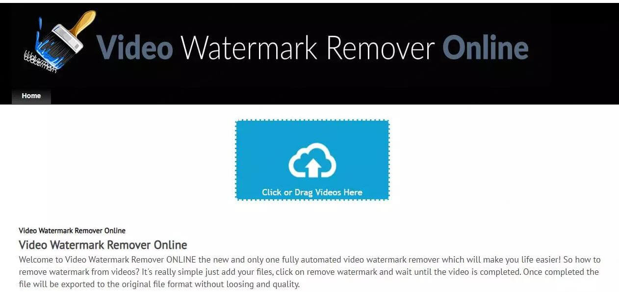 video watermark remover upload