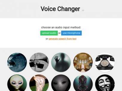 voice changer upload audio