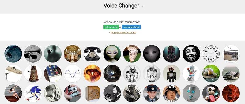 voicechanger.io online voice changer interface