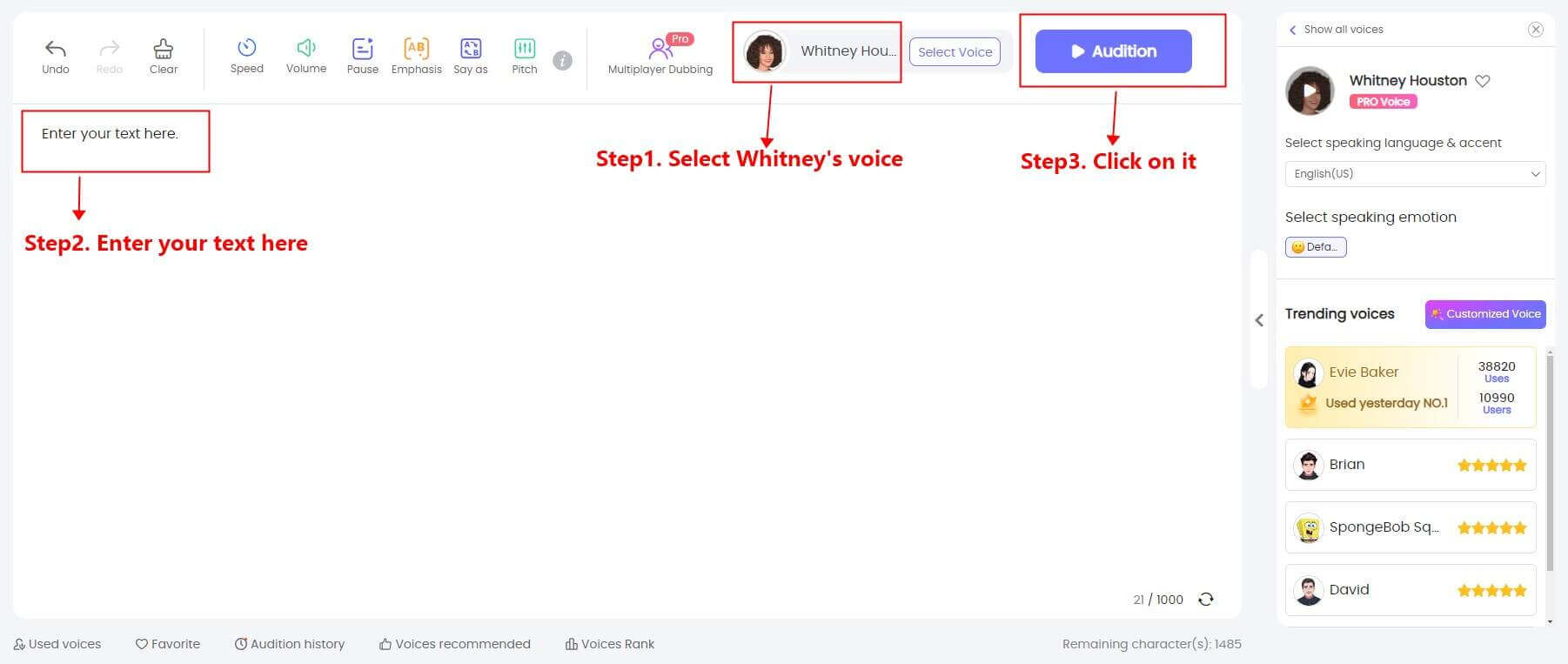 whitney ai voice topmediai