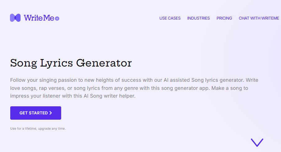 writeme song writer ai