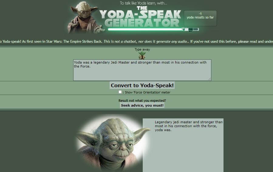 yoda speak