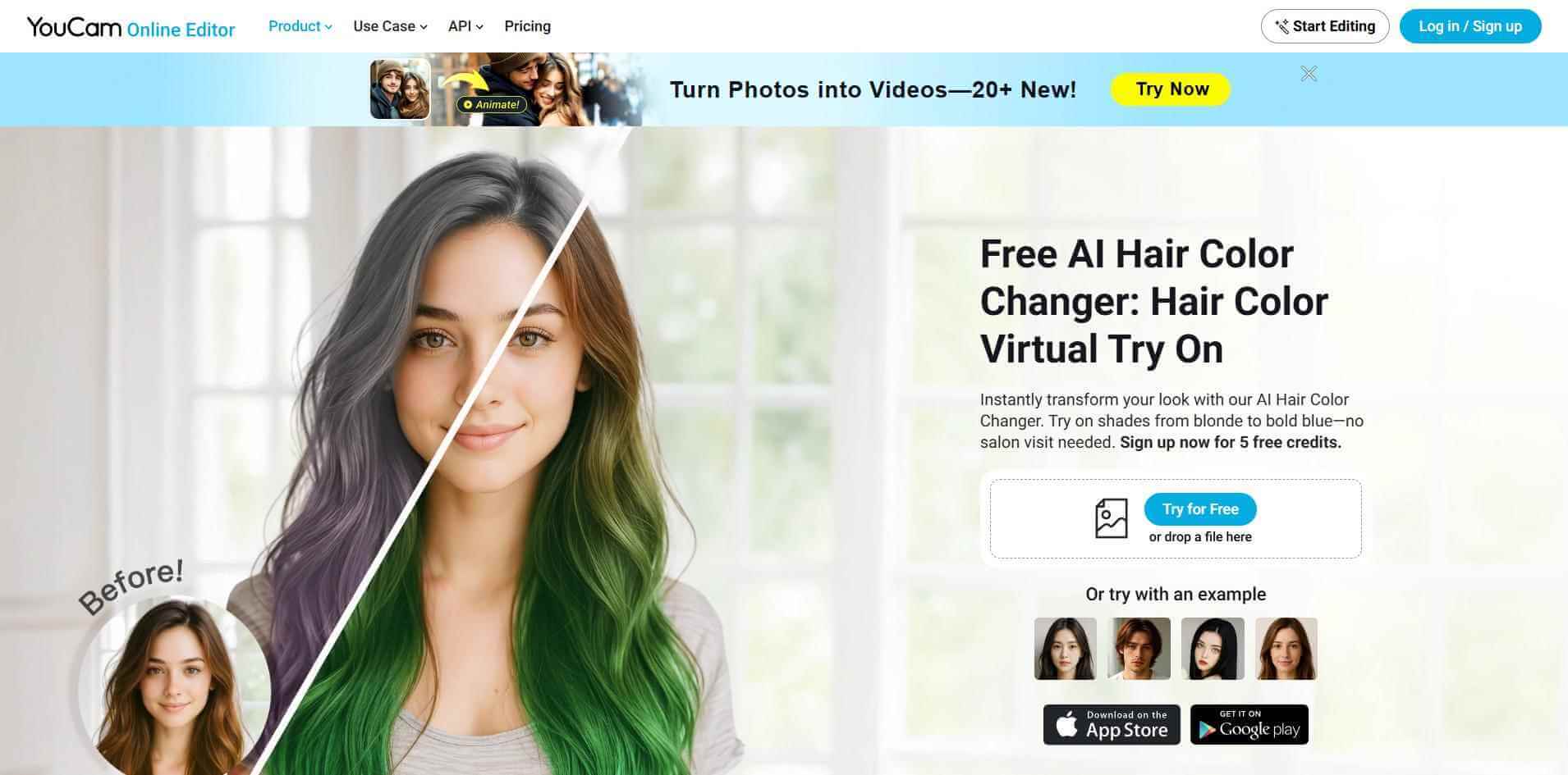 youcam hair color changer