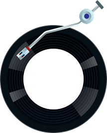 Vinyl record player background