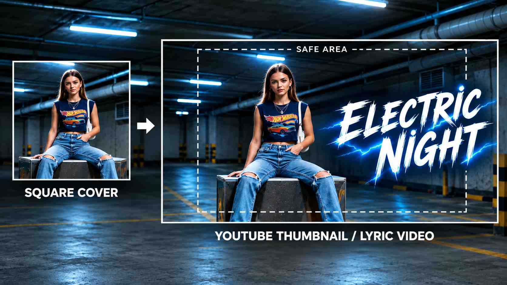 youtube thumbnail and lyric video artwork