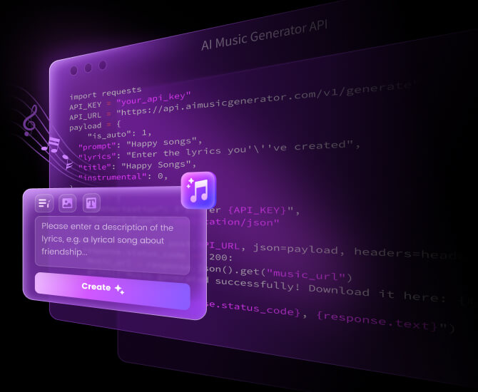 AI Music Generator API Banner