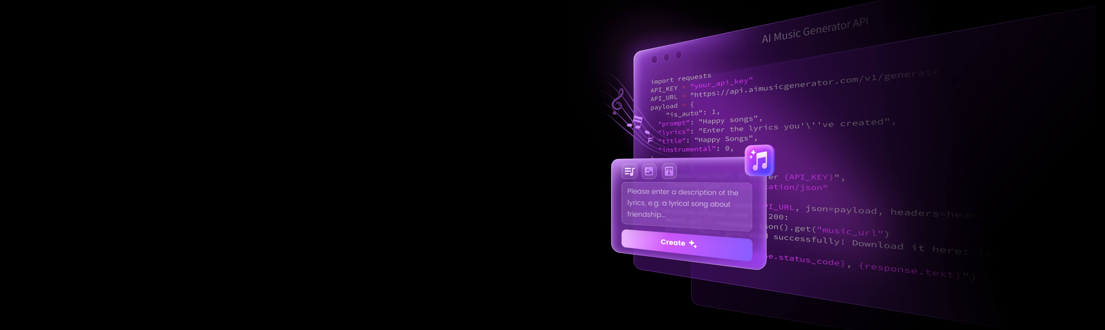AI Music Generator API Banner