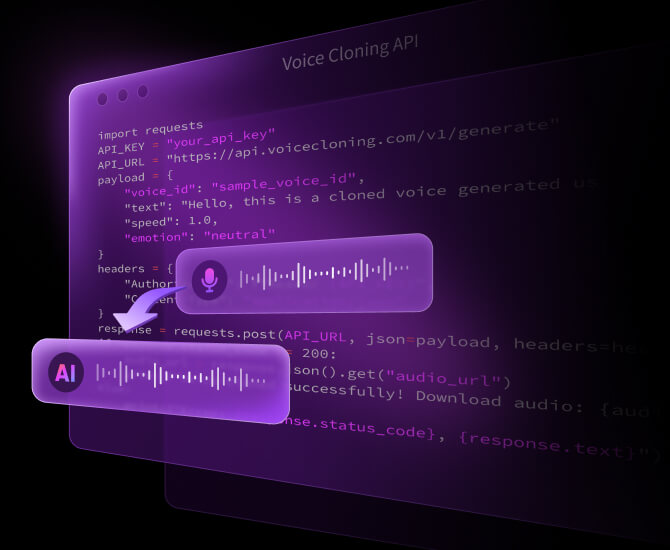 Voice Cloning API Banner