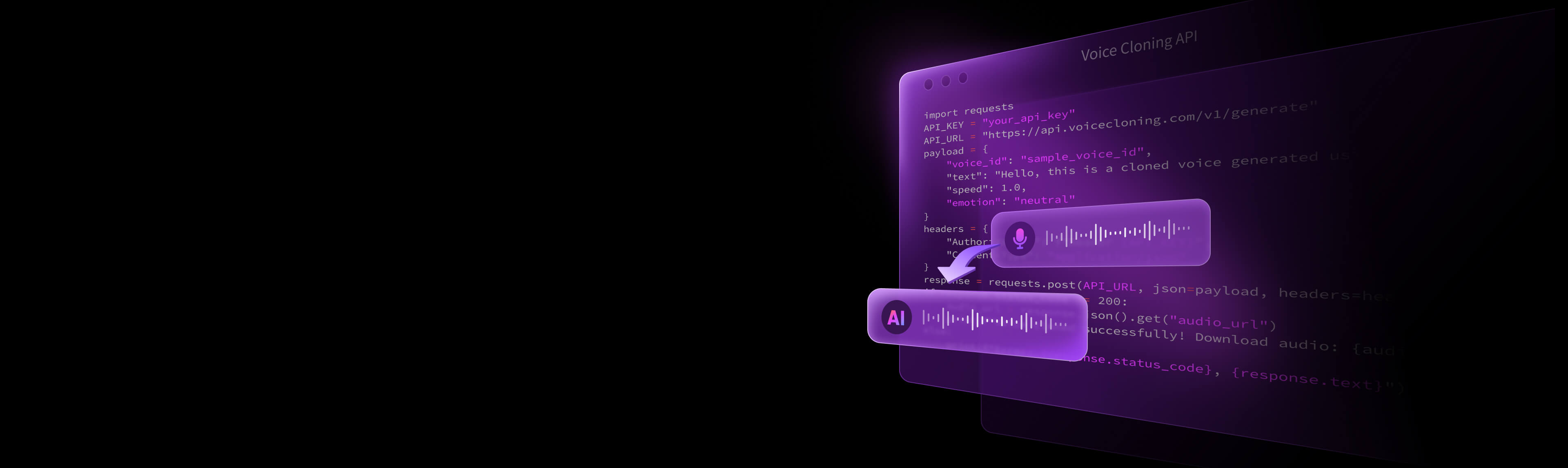 Voice Cloning API Banner