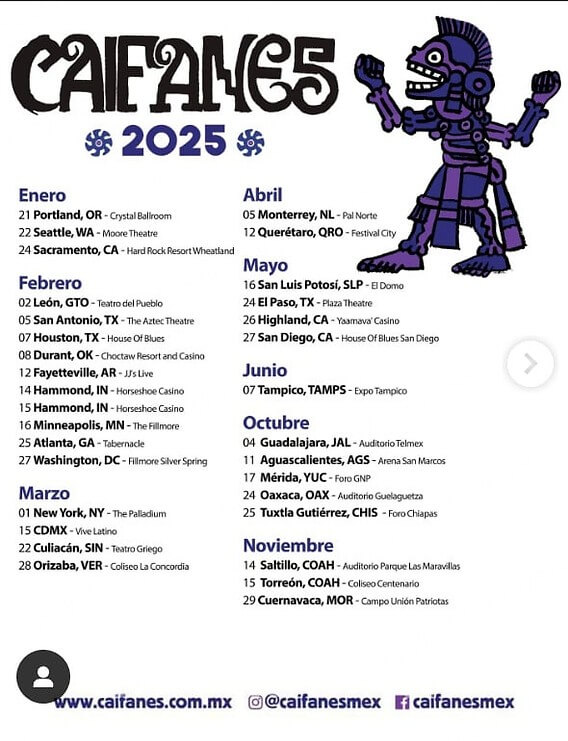 Boletos para Caifanes 2025