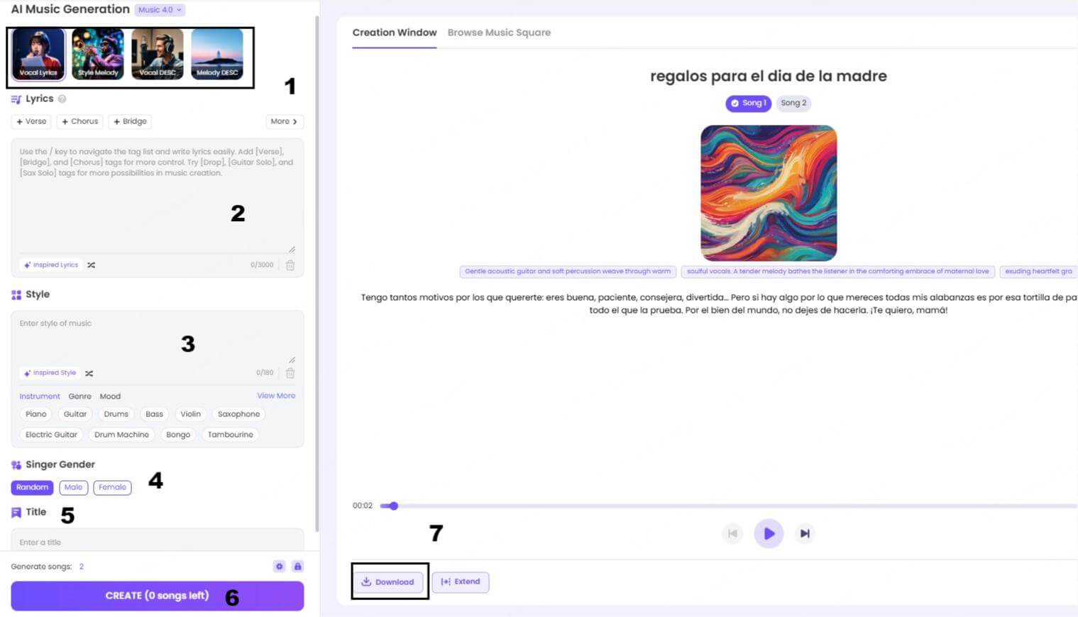  pasos de Generador de Música con IA Topmediai