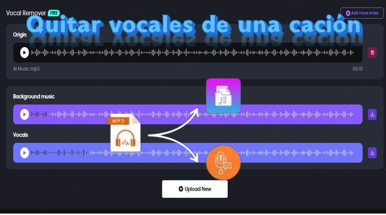 como quitar vocales de una canción
