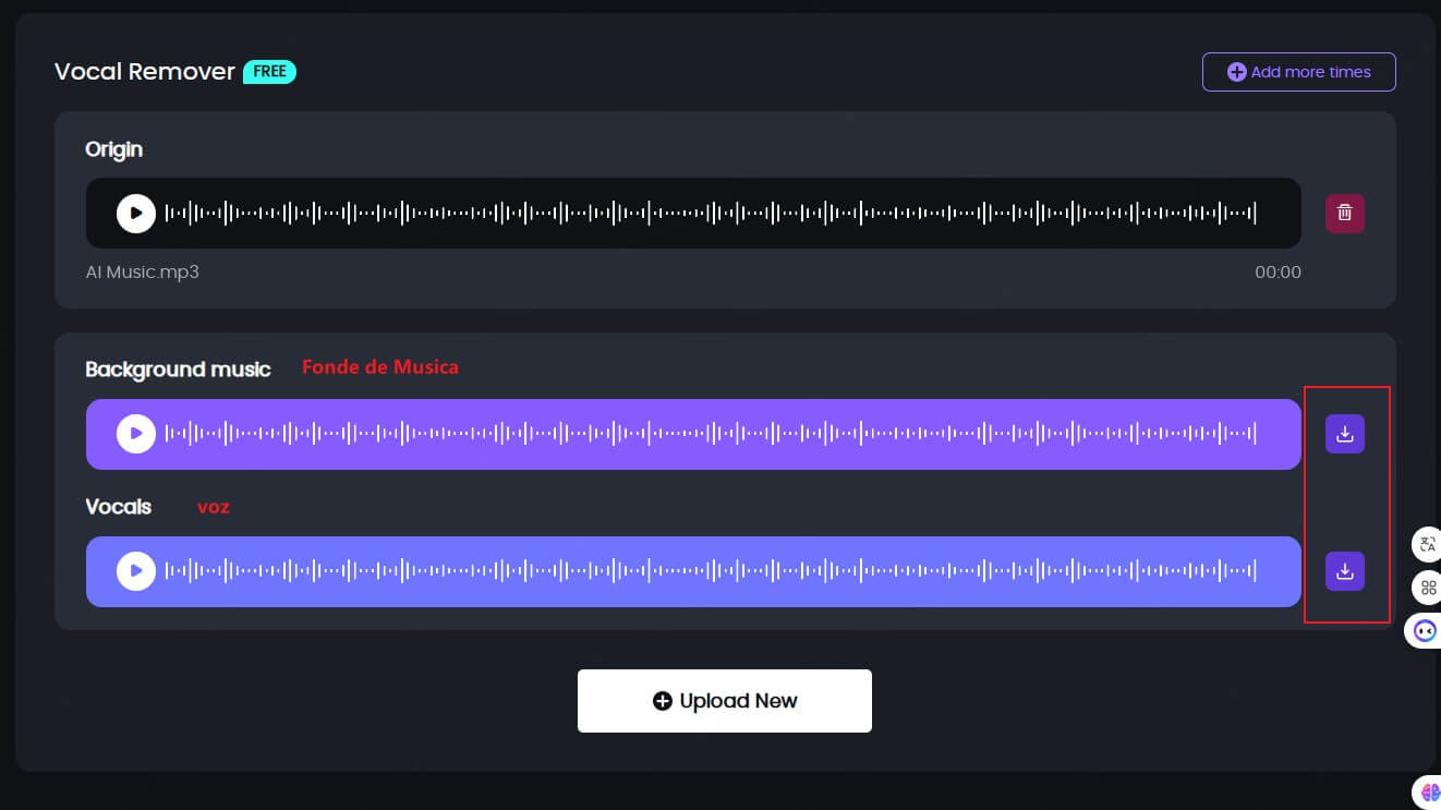 quitar la voz de canción con éxito
