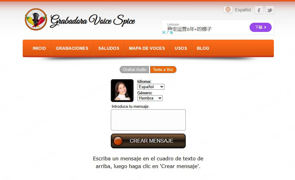 Voice Spice - Cambiador de voz femenina online