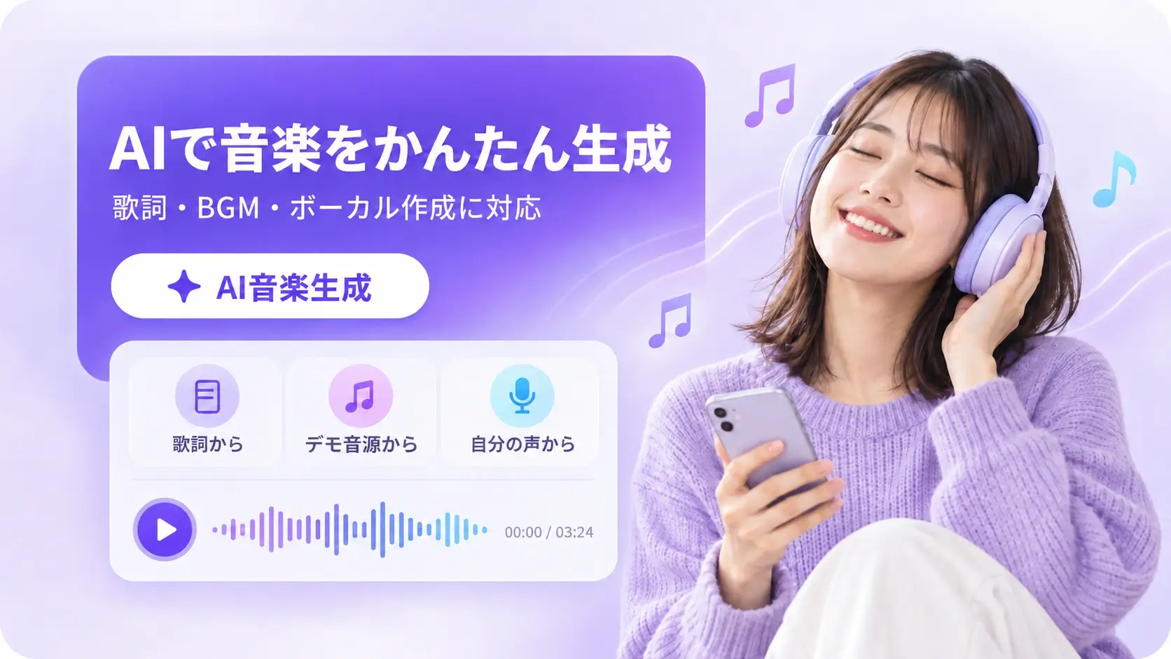 AI音楽生成モード - TopMediai