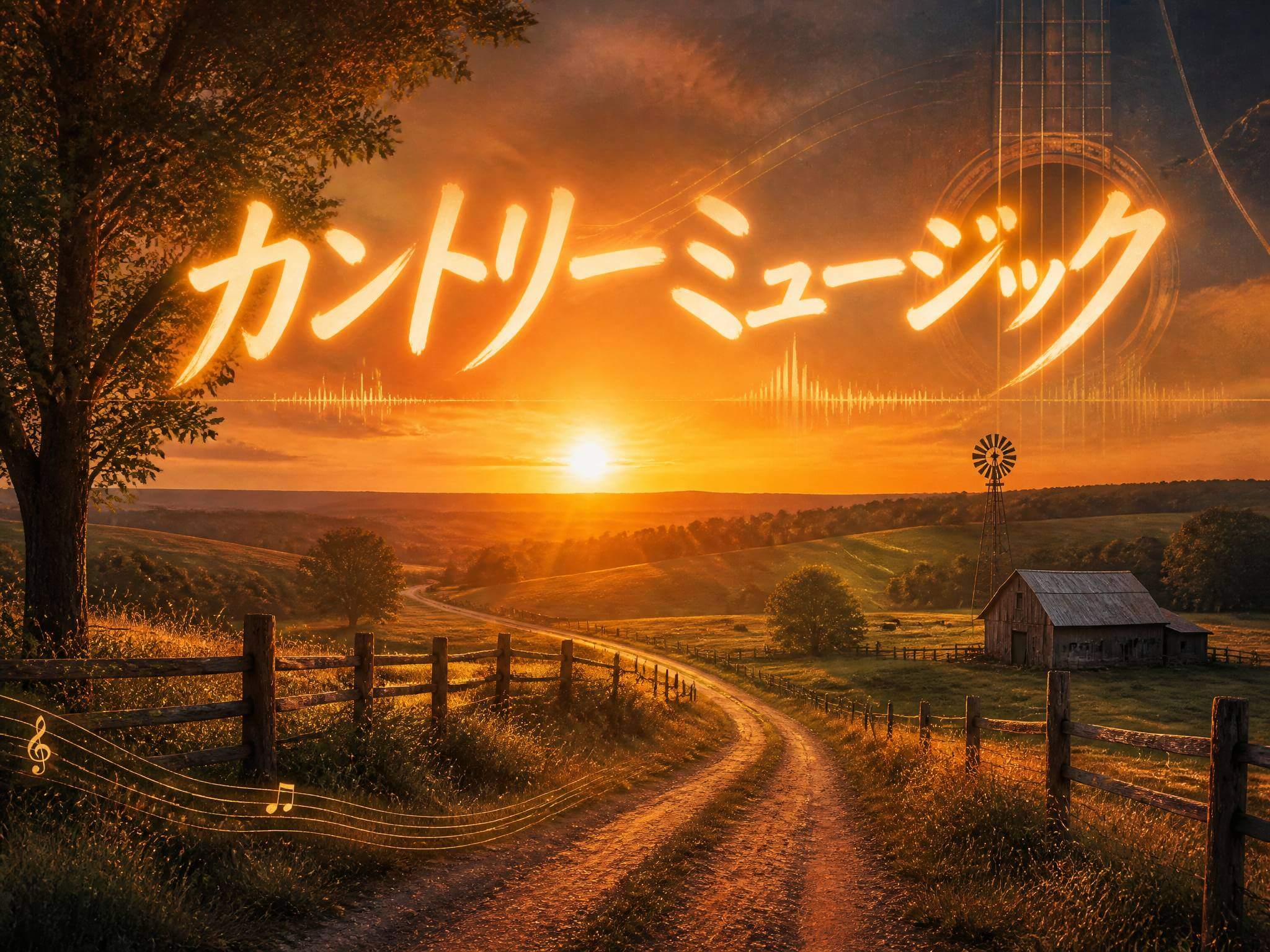 カントリー音楽生成：AIで感情的なカントリーミュージックを簡単制作