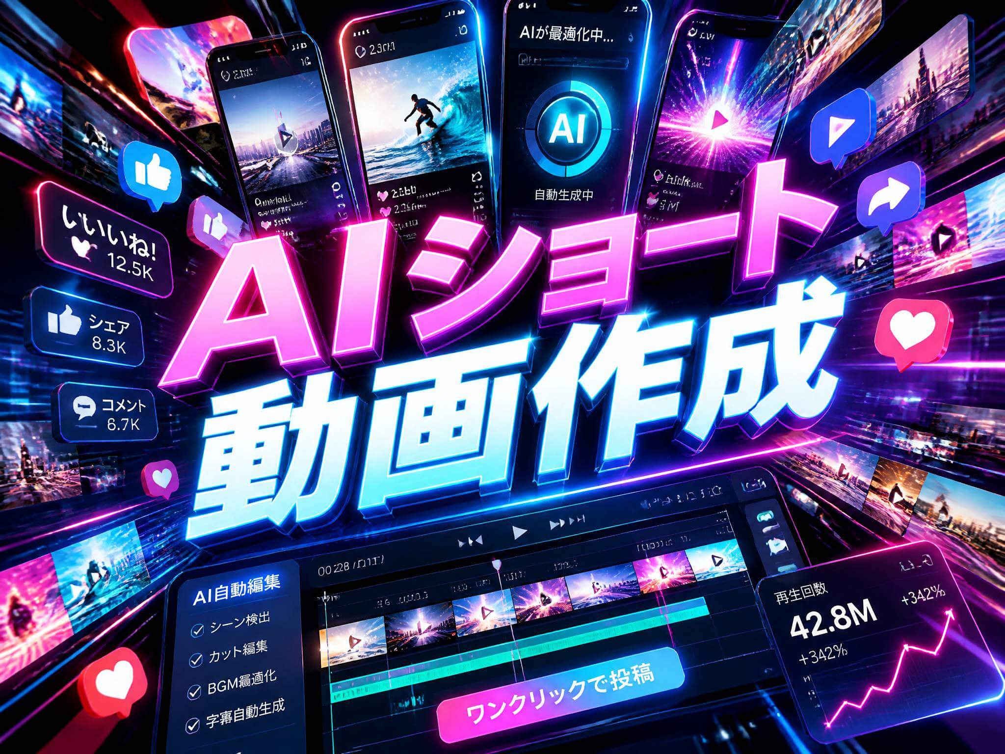 AIショート動画作成：誰でも簡単にYouTubeショート動画制作