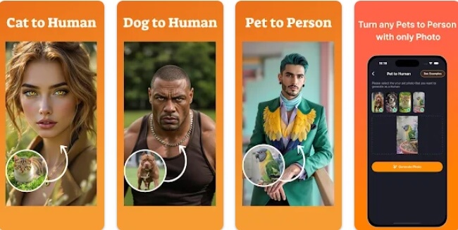 petlifyでペットを擬人化