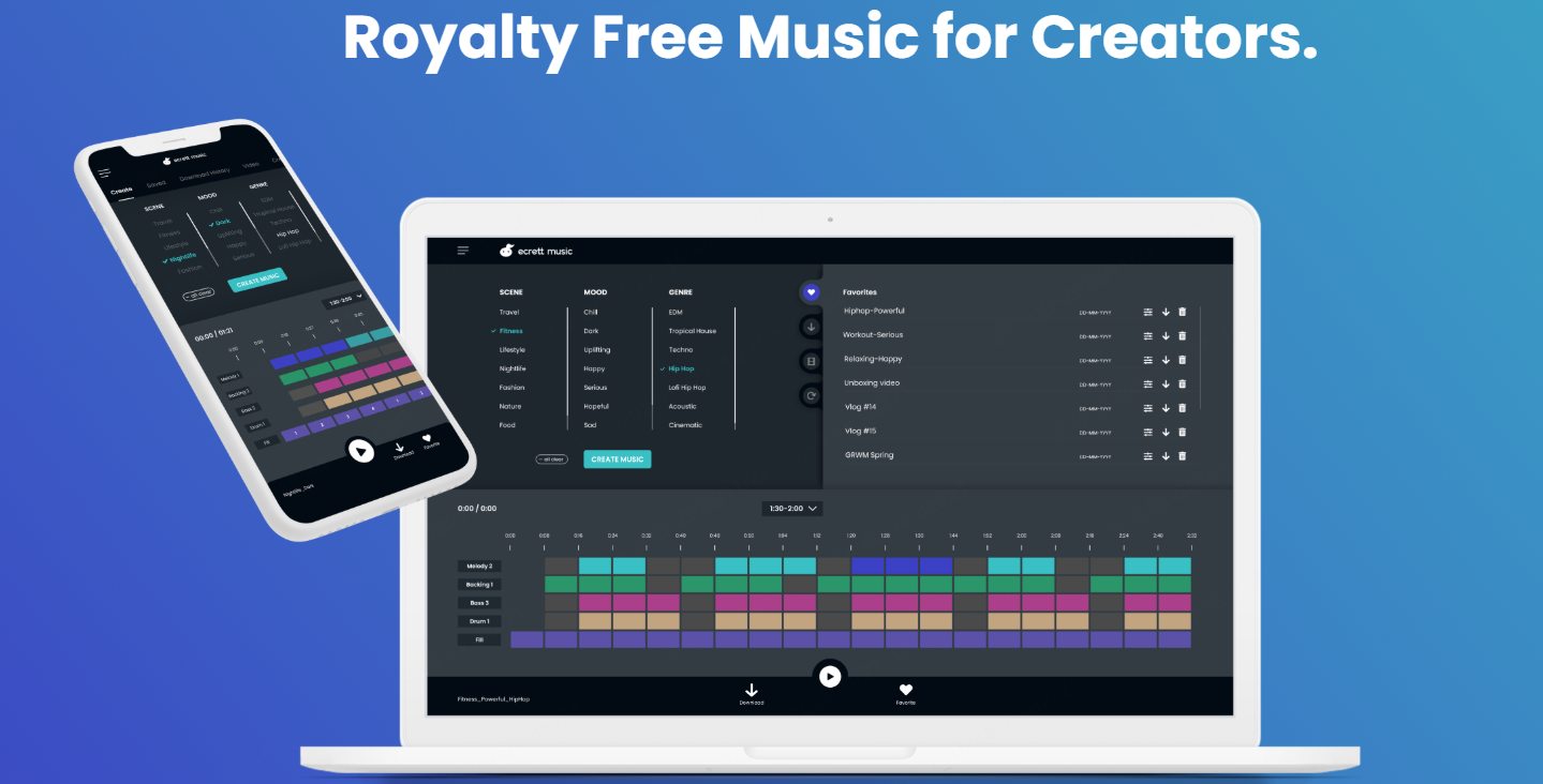 自動編曲サイトEcrett Music
