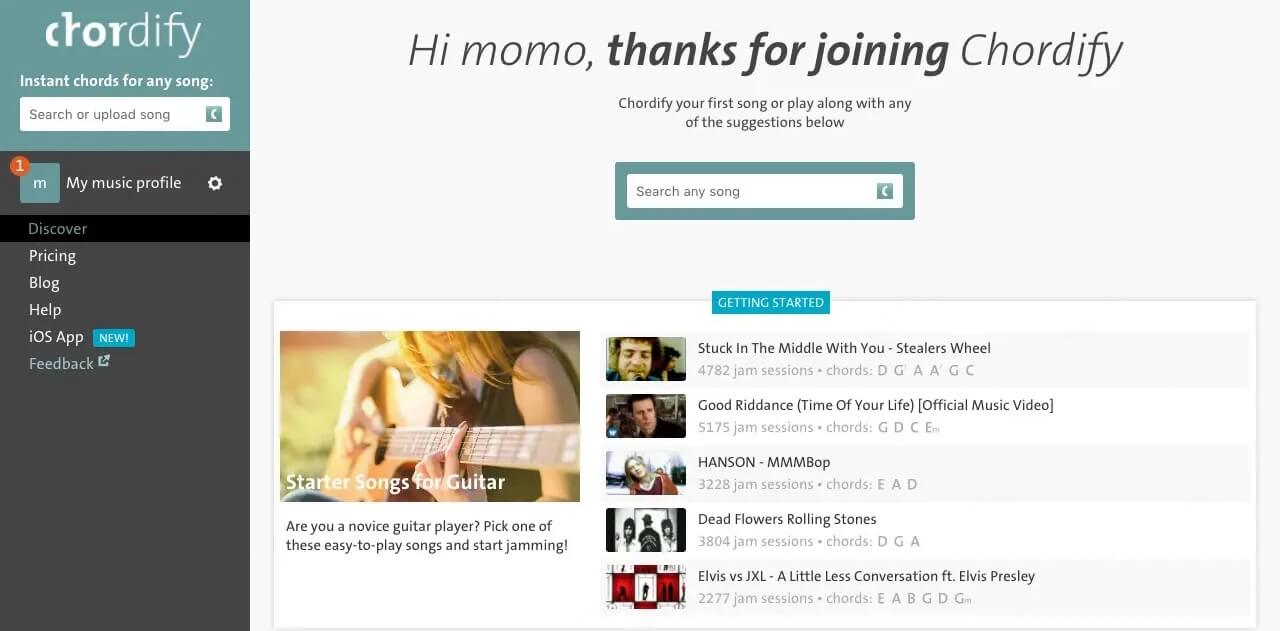 コード進行解析サイトchordify