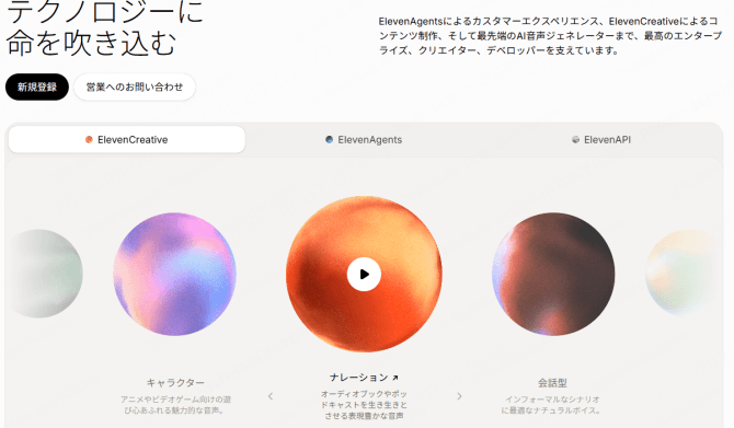 ElevenLabs AI音声生成