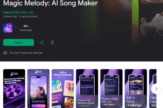 Magic Melodyで鼻歌から作曲
